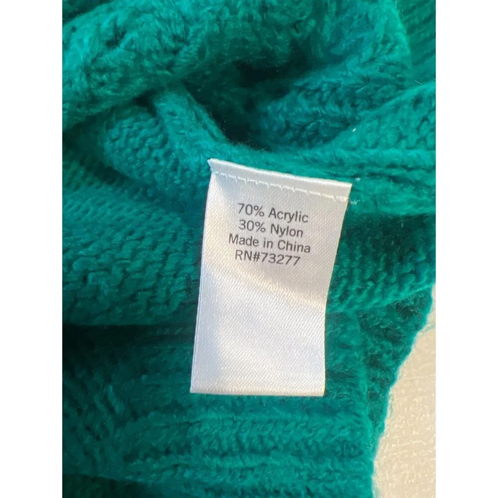 Sonoma Green Sweater Cable Knit Pullover XXL - Picture 6 of 7